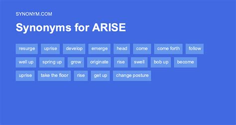 arise thesaurus|synonmym of arises.